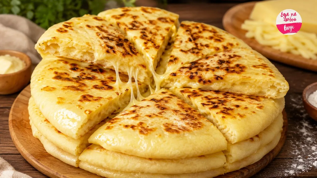 🧀 БЫСТРЫЕ ЛЕПЕШКИ С СЫРОМ НА СКОВОРОДЕ
Мягкое бездрожжевое тесто, тянущийся сыр и всего несколько п
