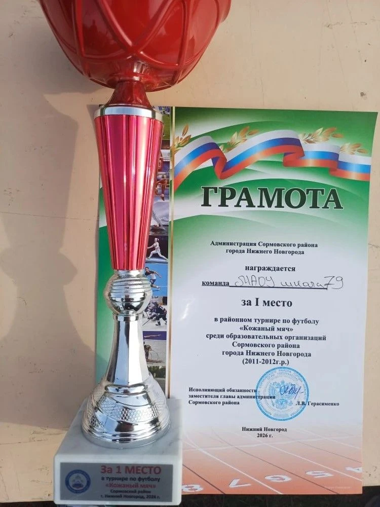 Поздравляем!!! Команда нашей школы стала победителем районного турнира по футболу «Кожаный мяч» сред