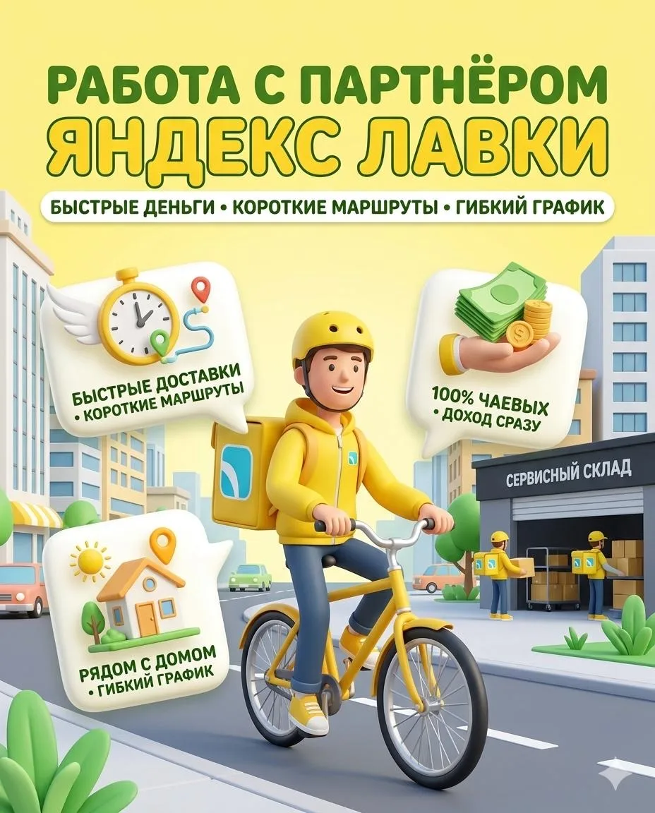 ⚡️ ДЕНЬГИ ПРЯМО СЕЙЧАС: Работа с партнёром Яндекс Лавки! 📦  Нужен быстрый и стабильный доход? Залета