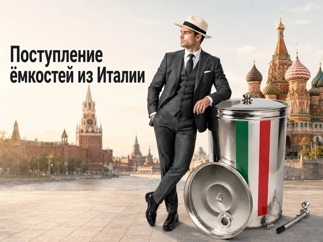 Итальянцы уже в России 

Рады сообщить о поступлении профессиональных ёмкостей Sansone для брожения,