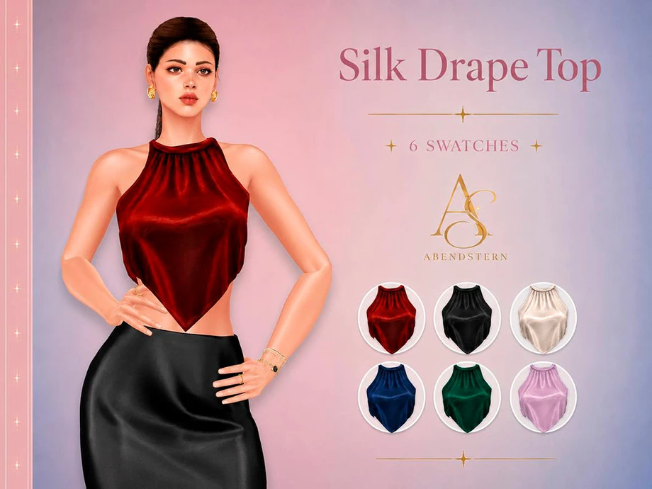 🌸 Шелковый топ Silk Drape Top 🌸