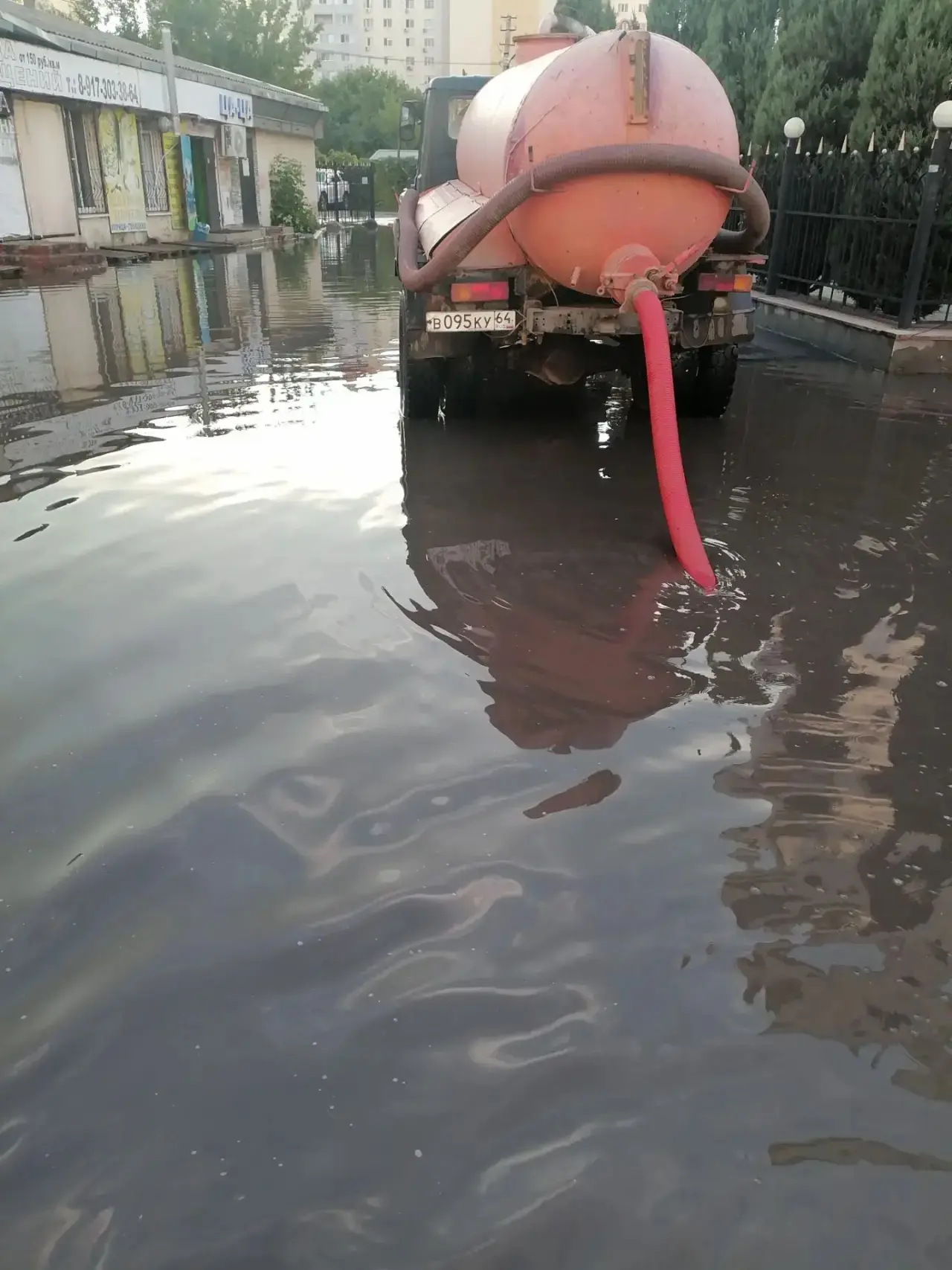 ☔️Откачиваем дождевую воду