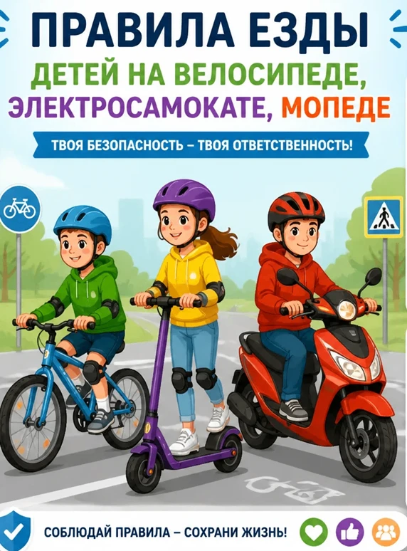 Безопасность  детей — наш общий приоритет! 🚲🛴