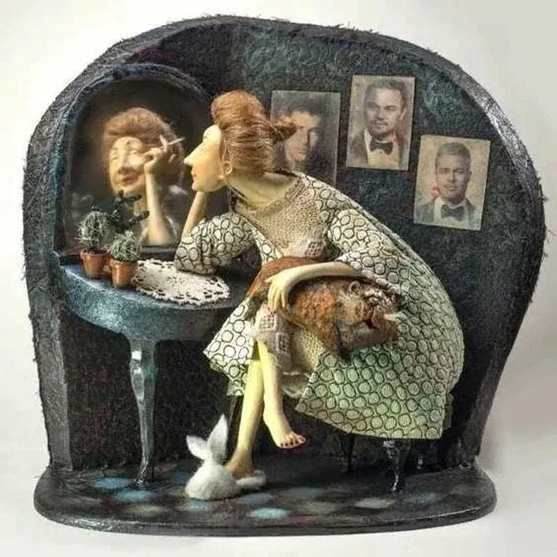 Свет мой зеркальце, молчи! Тут хоть смейся, хоть кричи! Невесёлая картинка: раз морщинка, два морщин