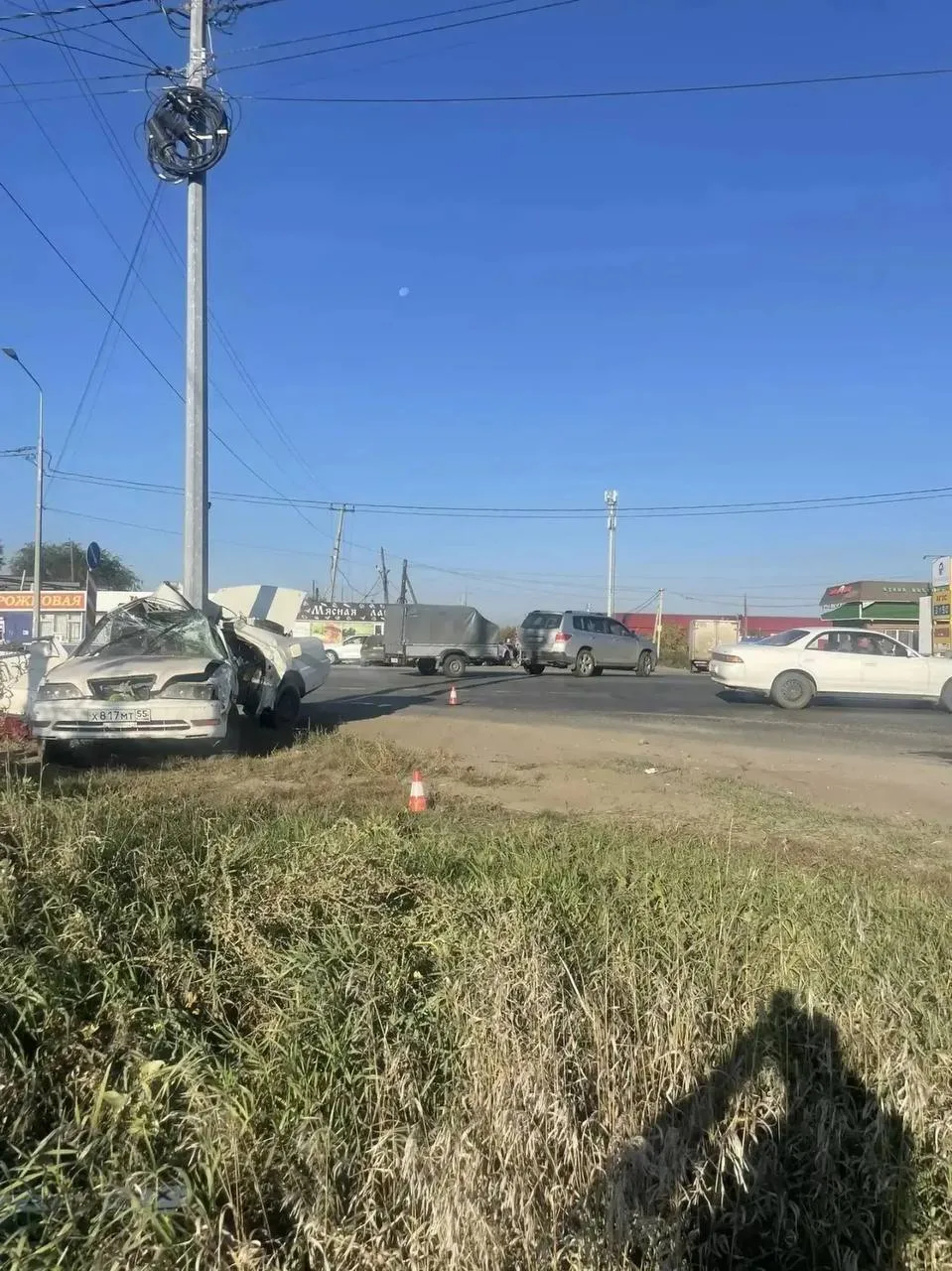 В Омской области 22-летний водитель насмерть разбился об опору освещения