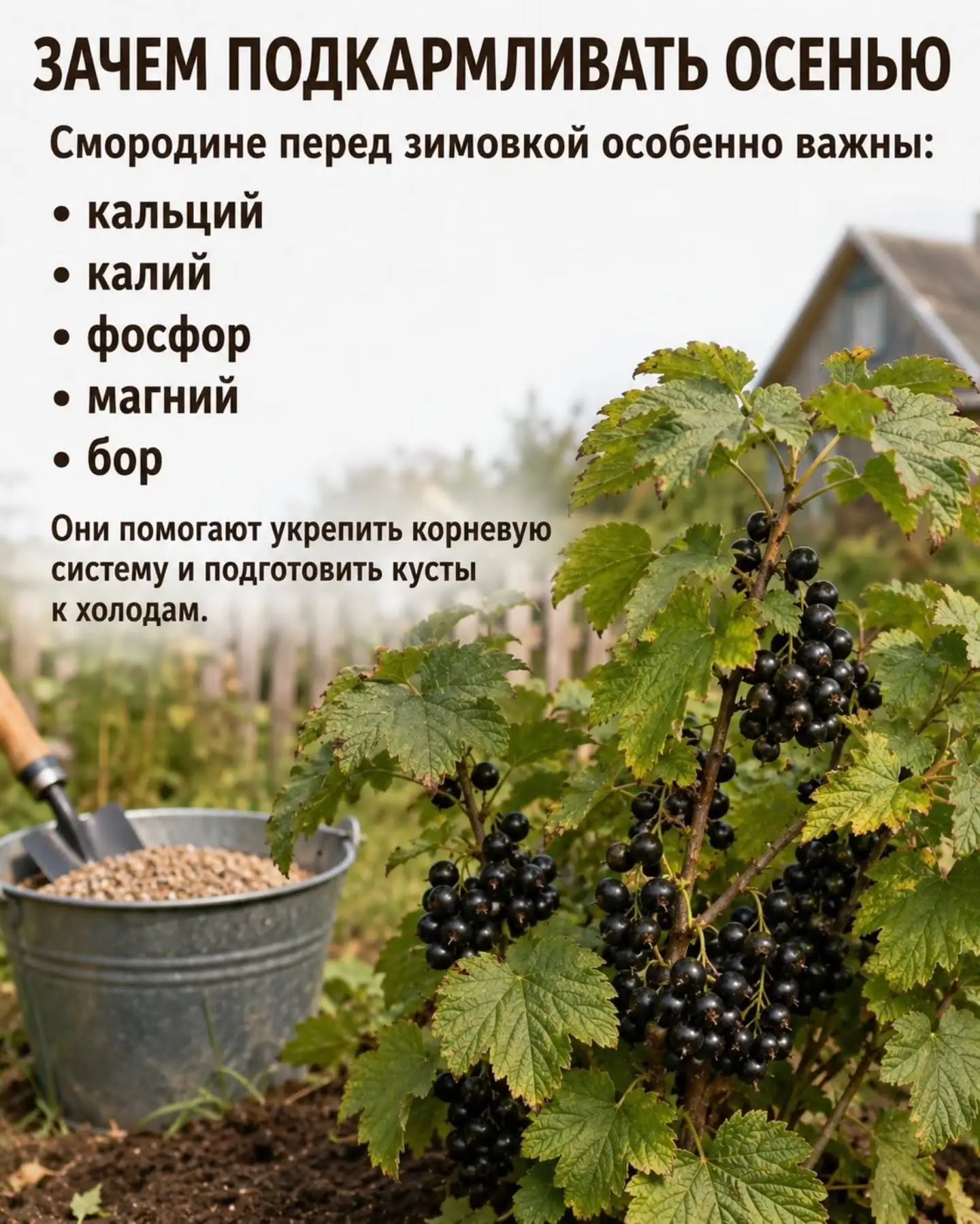 Залог ведер смородины летом — одна подкормка в сентябре! 🫐✨