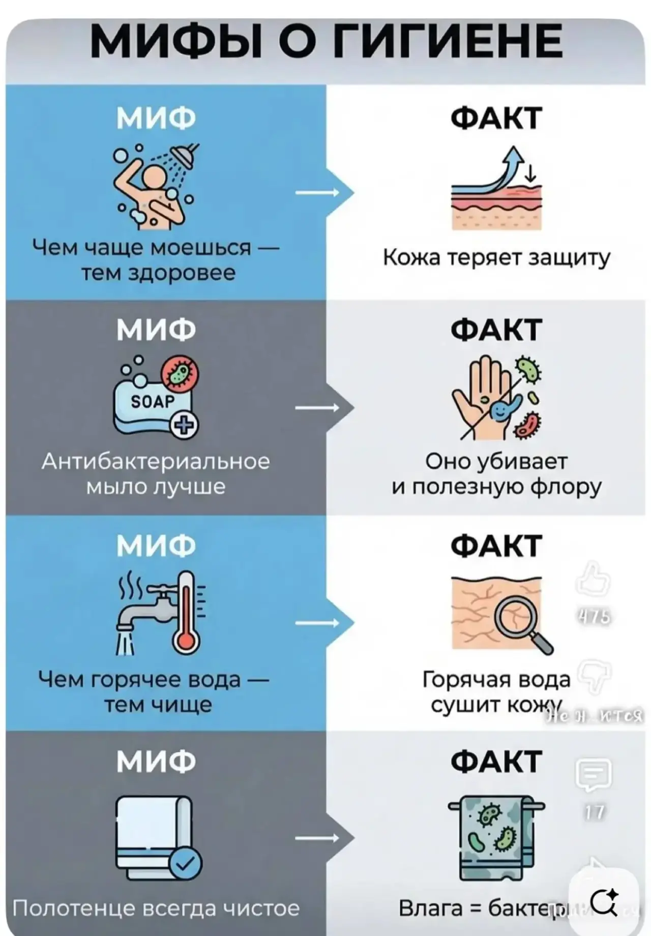 Сегодня мы хотим поговорить о некоторых распространенных заблуждениях, касающихся гигие...