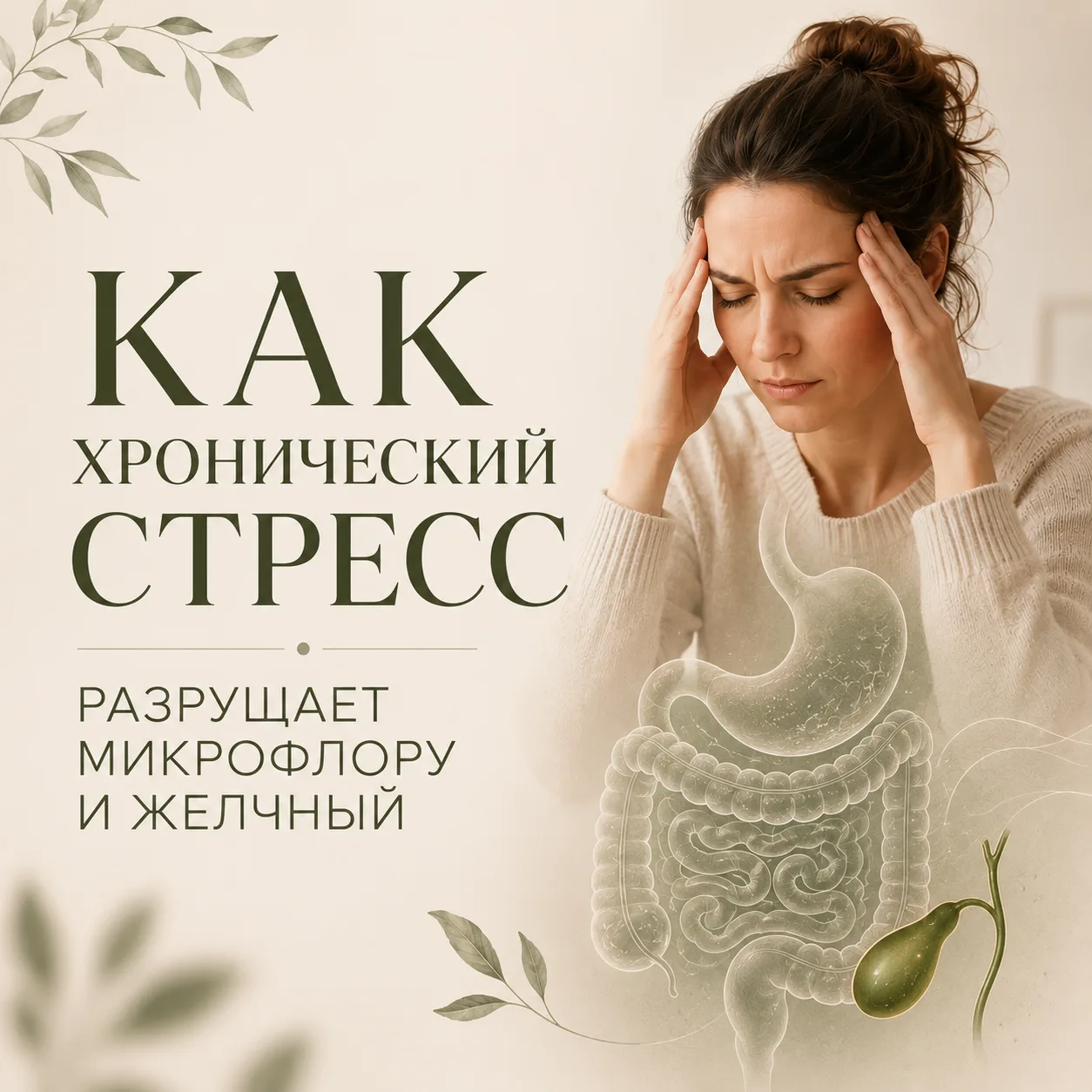 Как хронический стресс разрушает микрофлору и желчный
