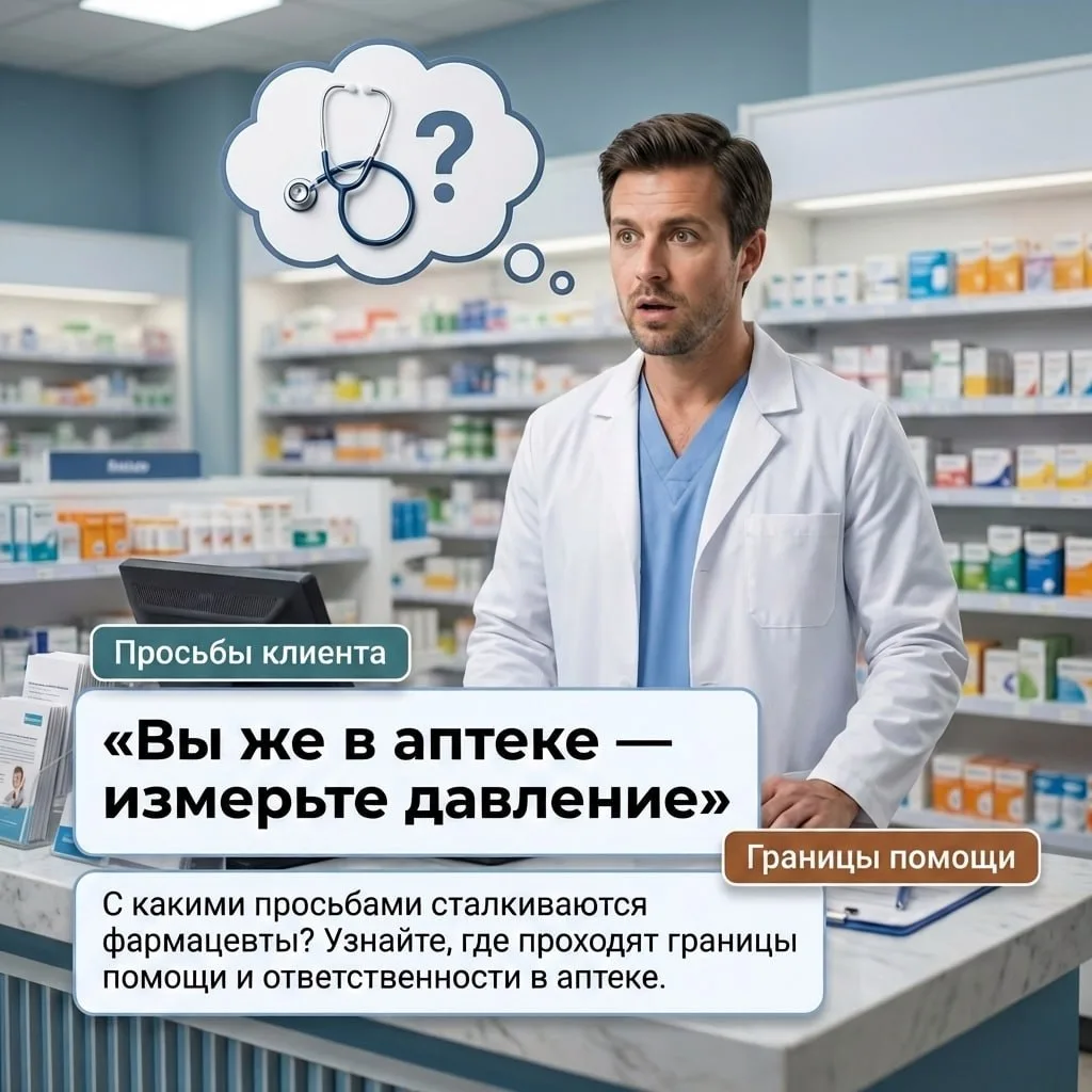 «Вы же в аптеке —  измерьте давление»  🩺