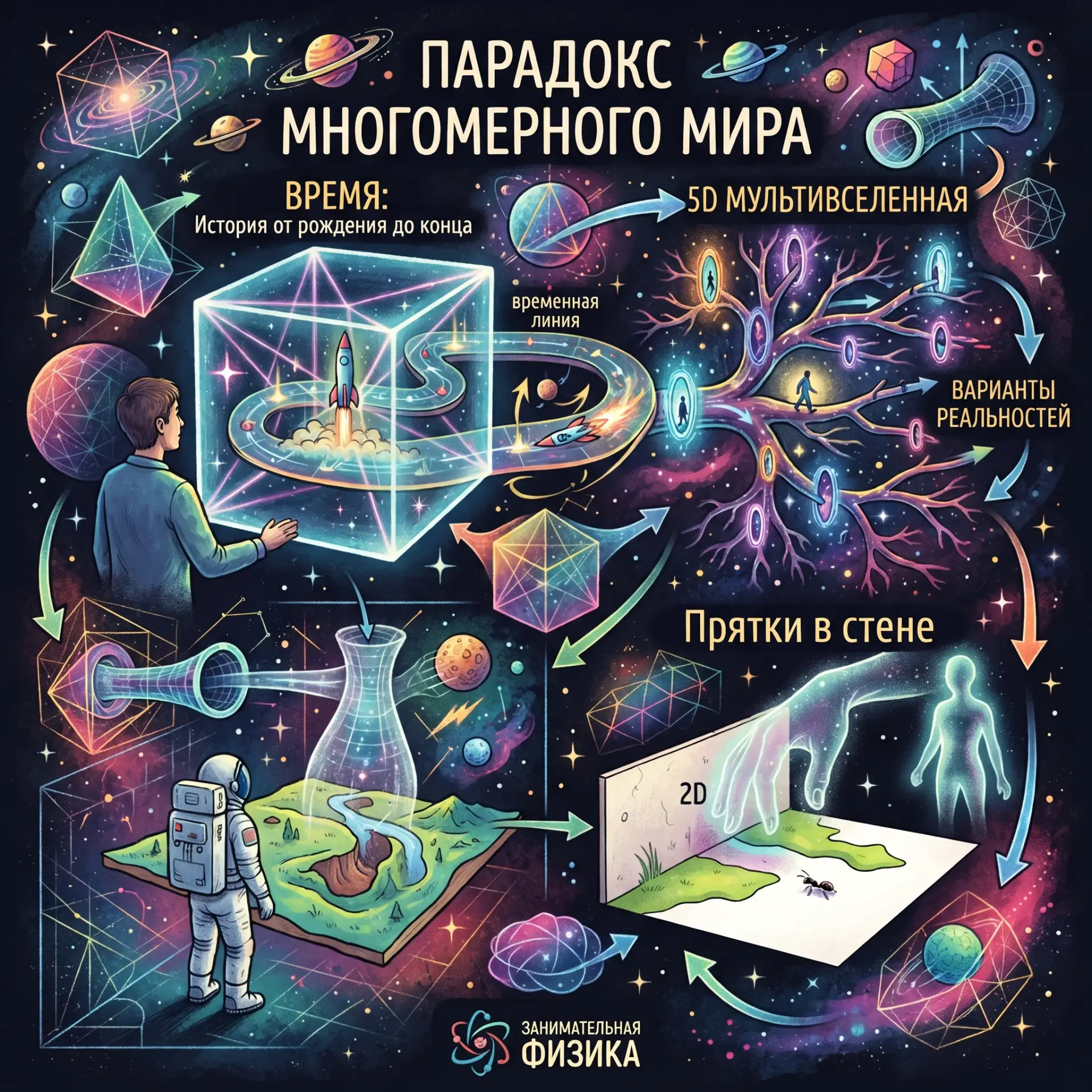 🌀 ПАРАДОКС МНОГОМЕРНОГО МИРА: ЧТО СКРЫВАЕТ ОТ НАС 4-Е И 5-Е ИЗМЕРЕНИЕ?