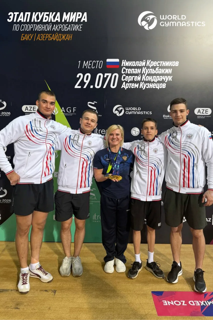🌍 Возвращаемся к итогам Кубка мира по спортивной акробатике в Баку!

Сборная России пополнила медал