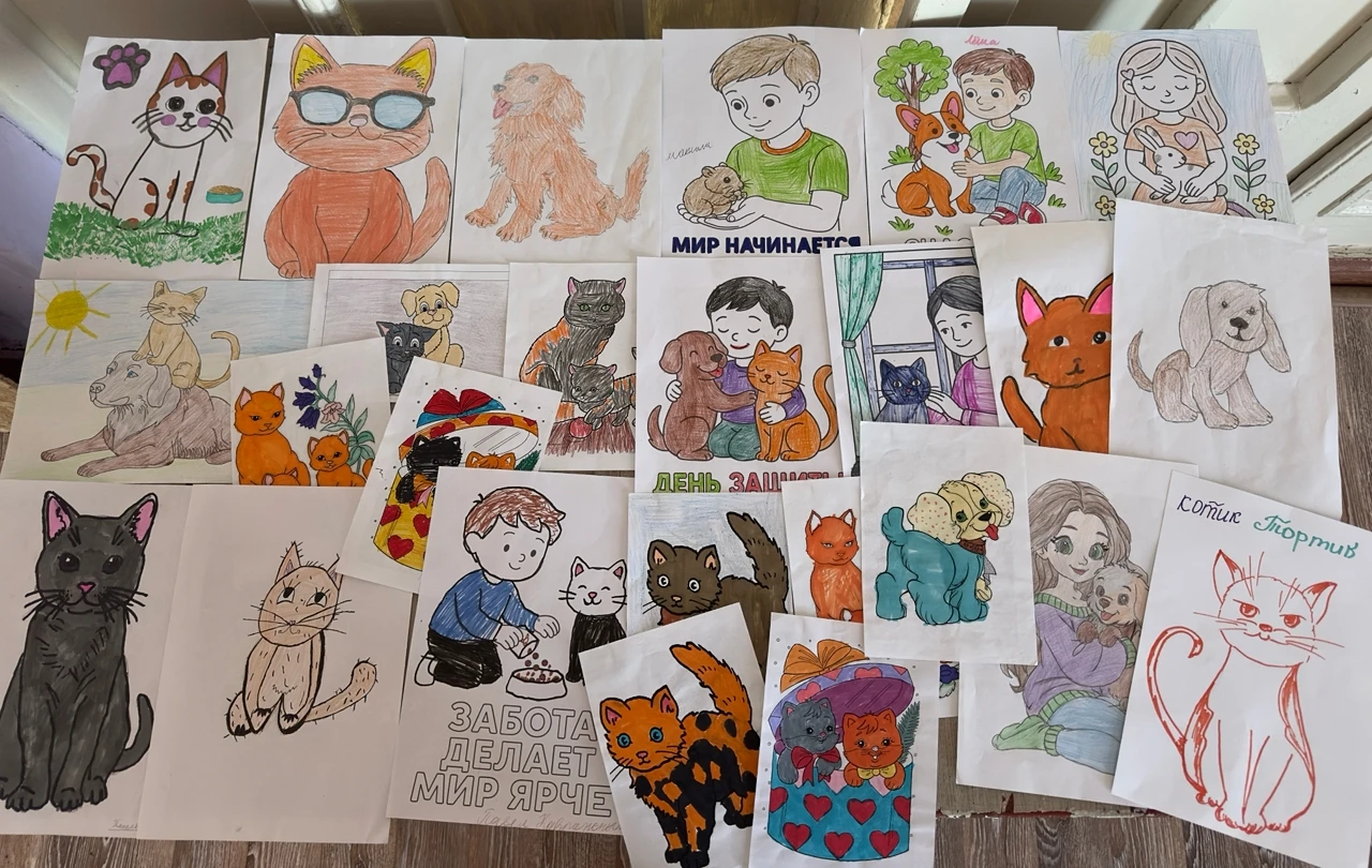 🐾🐣🐌🎨Выставка рисунков «Наши верные друзья»