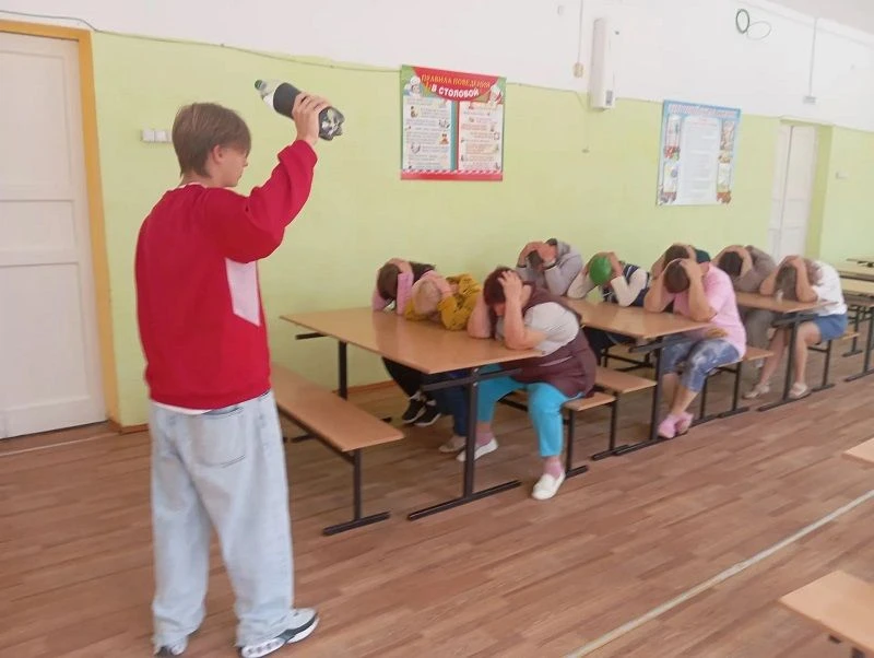 18.08.2026 года в школе проведены Всероссийские учения на тему: «Действия работников об...