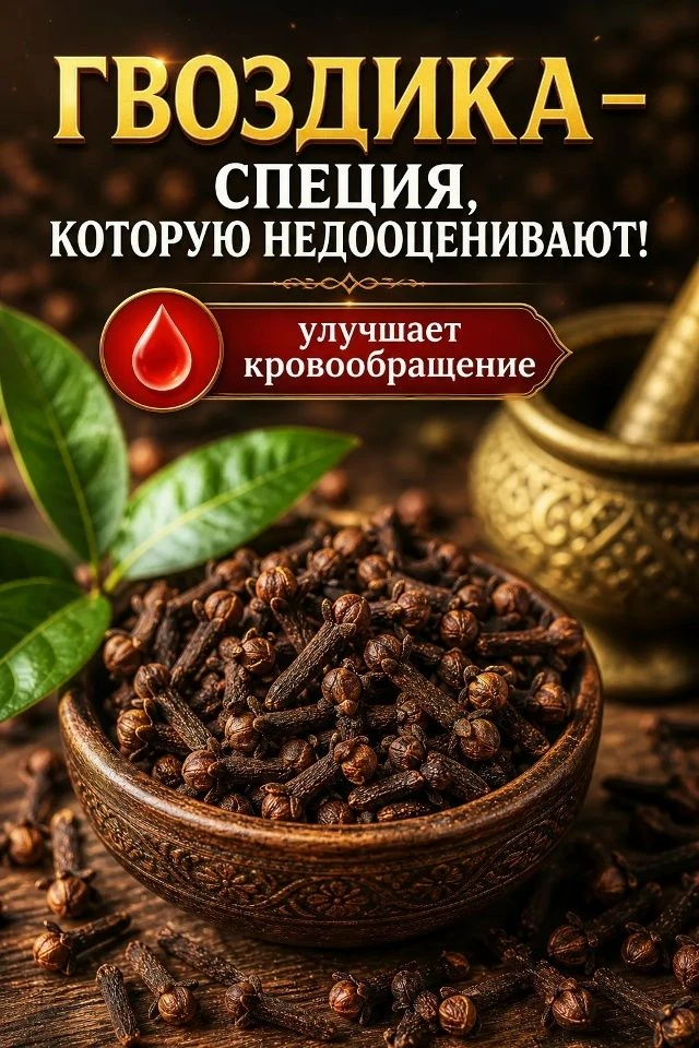 ГВОЗДИКА — СПЕЦИЯ, КОТОРУЮ НЕДООЦЕНИВАЮТ! 
Эту пряность использовали ещё древние лекари…
А сегодня м