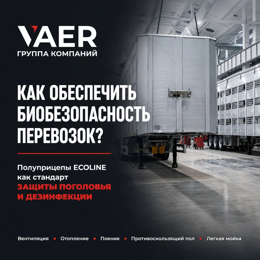 Скотовозы VAER линейки ECOLINE: когда скотовоз — это часть системы биобезопасности