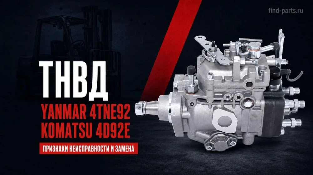 ТНВД Yanmar 4TNE92 и Komatsu 4D92E: признаки и замена