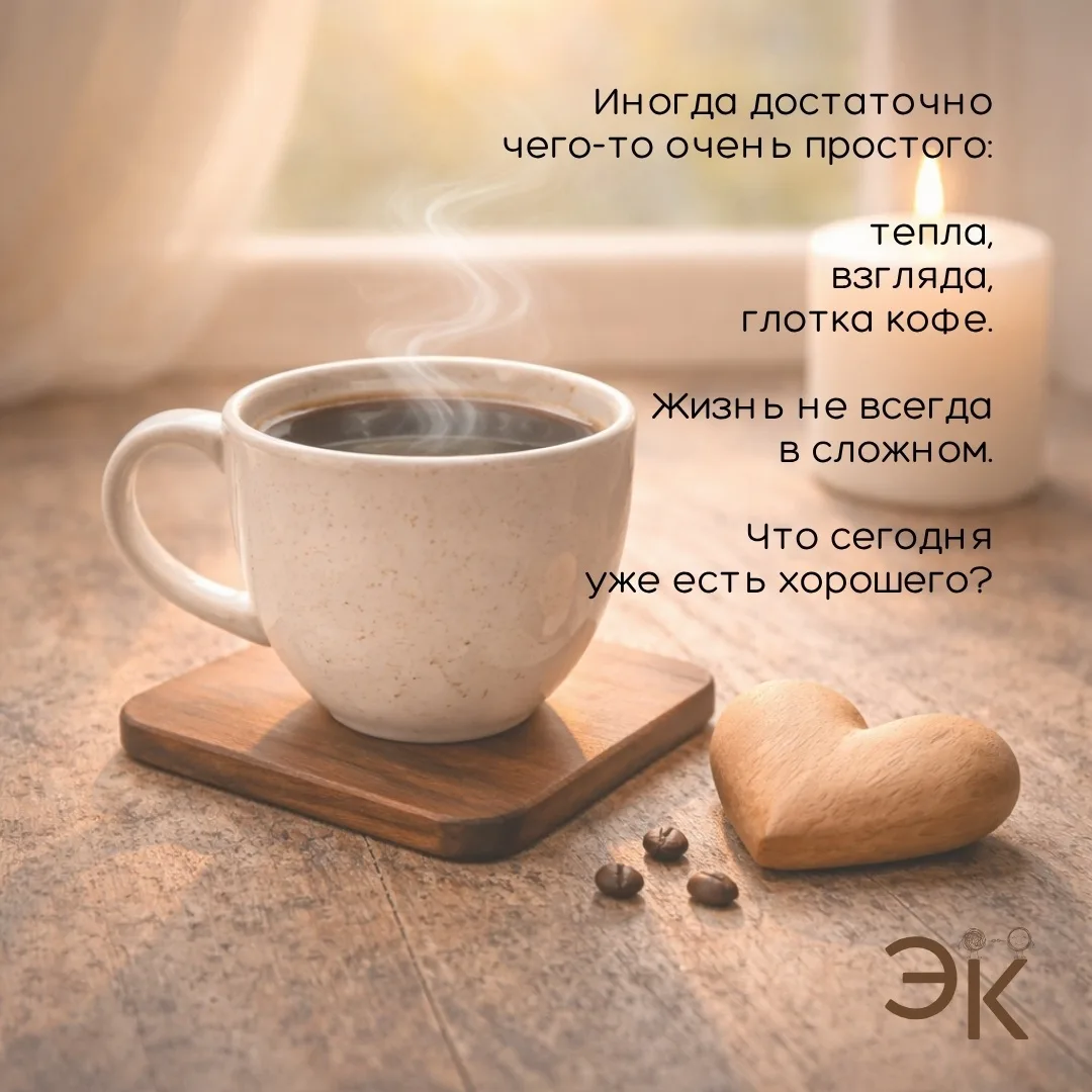 Тебе утренний кофе и послание ☕