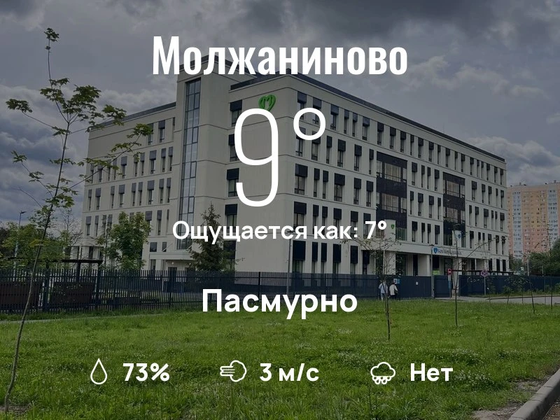 Что с погодой в Молжаниново?