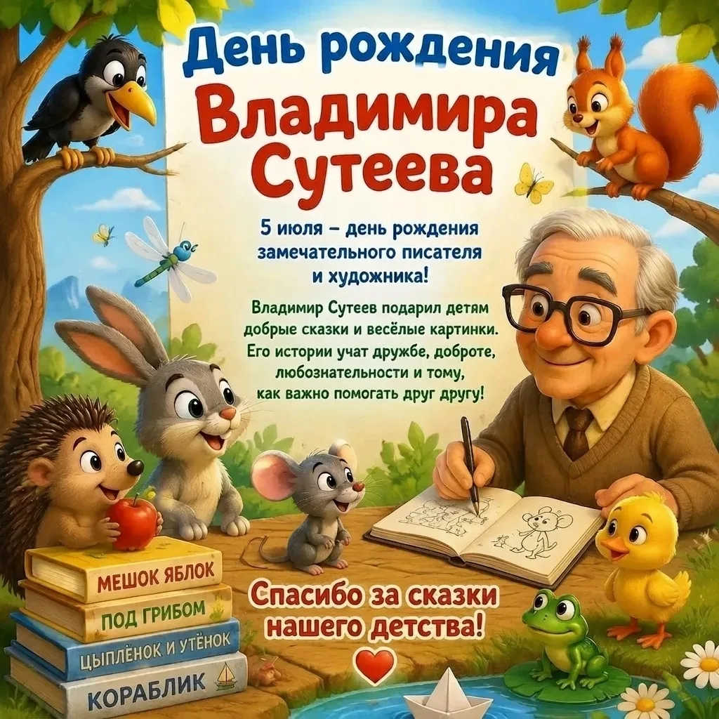 📙 Владимир Григорьевич Сутеев — волшебник детской книги