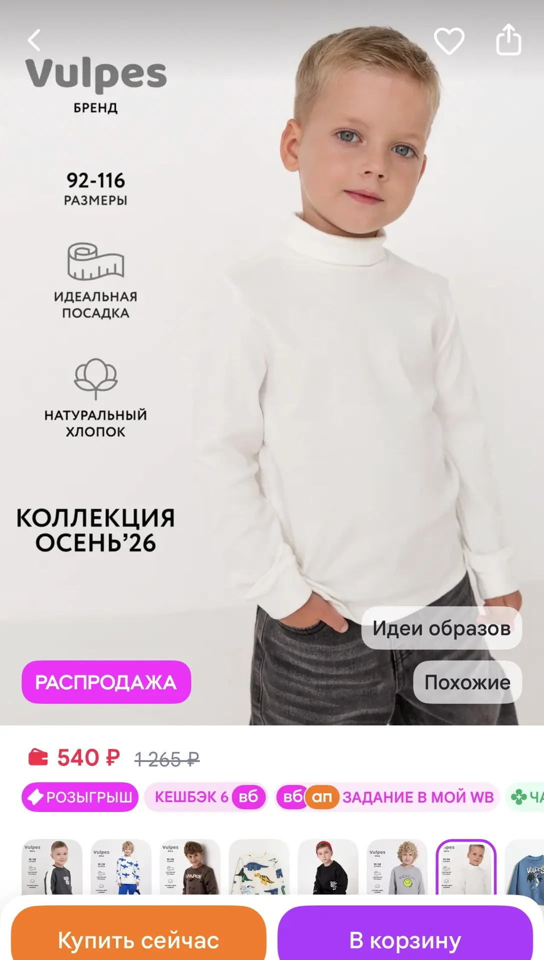 Vulpes Свитшот оверсайз