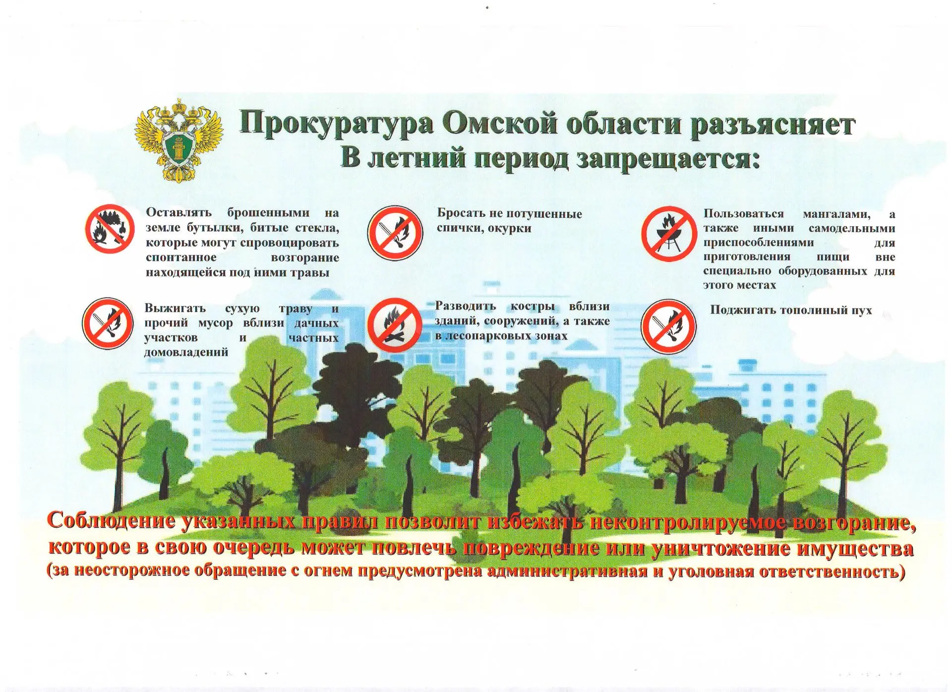 Уголовным законом предусмотрена ответственность за неосторожное обращение с огнем. Квалификация и ра