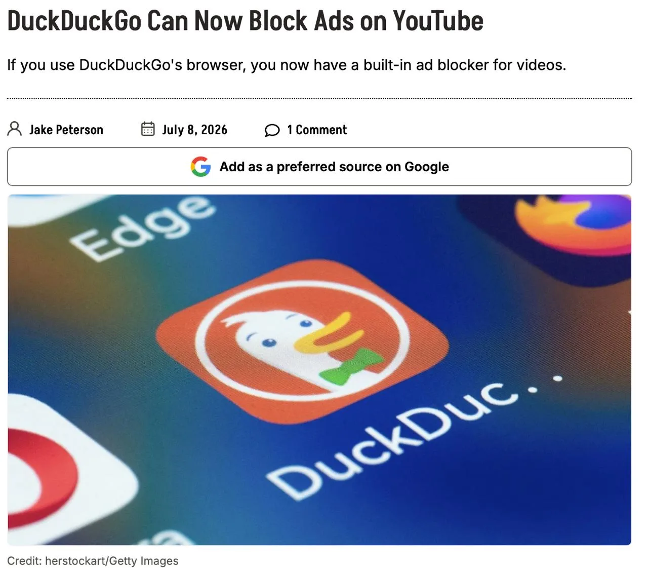 Смотрим YouTube вообще без рекламы — популярный браузер DuckDuckGo анонсировал полную б...
