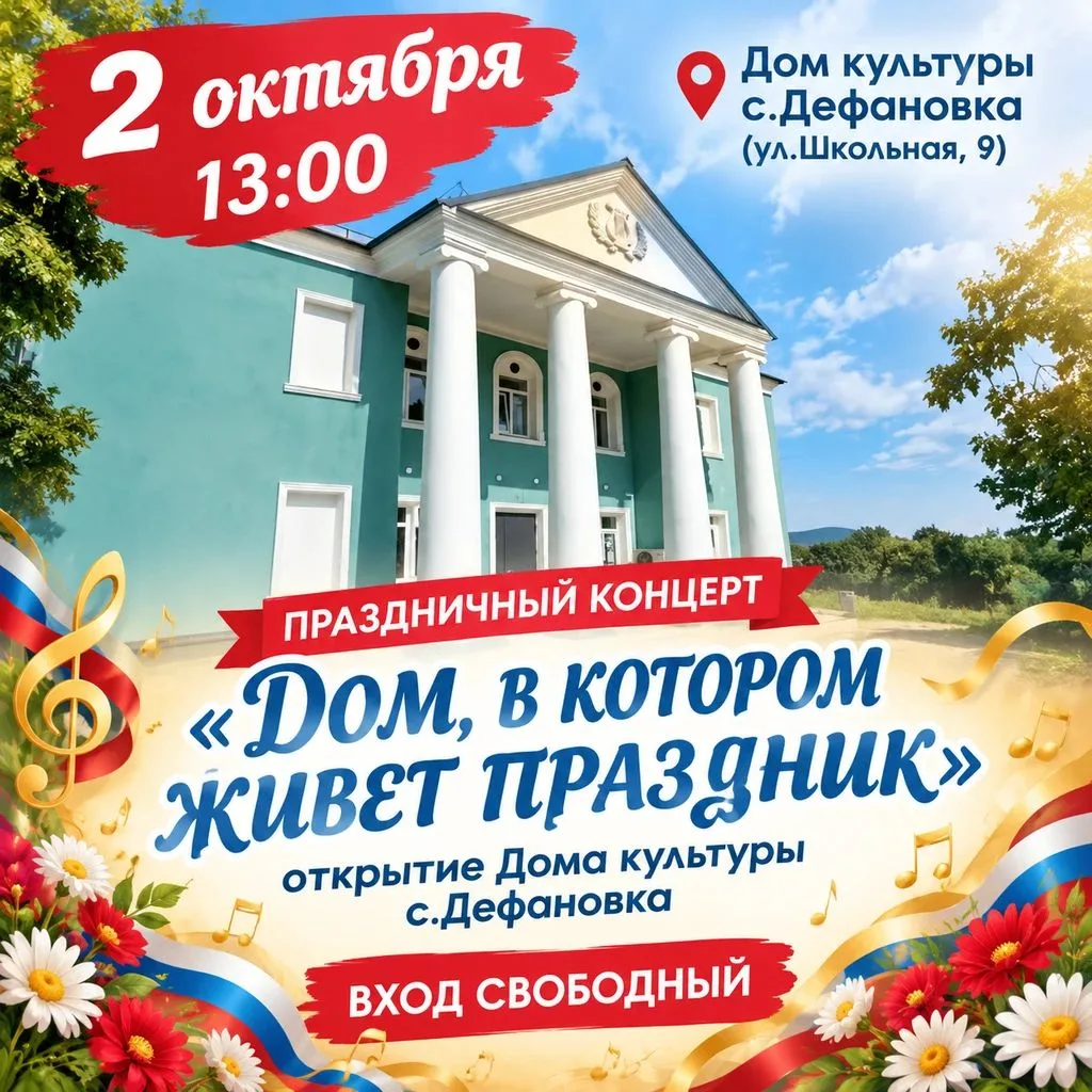 🎉 Открытие Дома культуры в с. Дефановка — праздничный концерт! 🎉