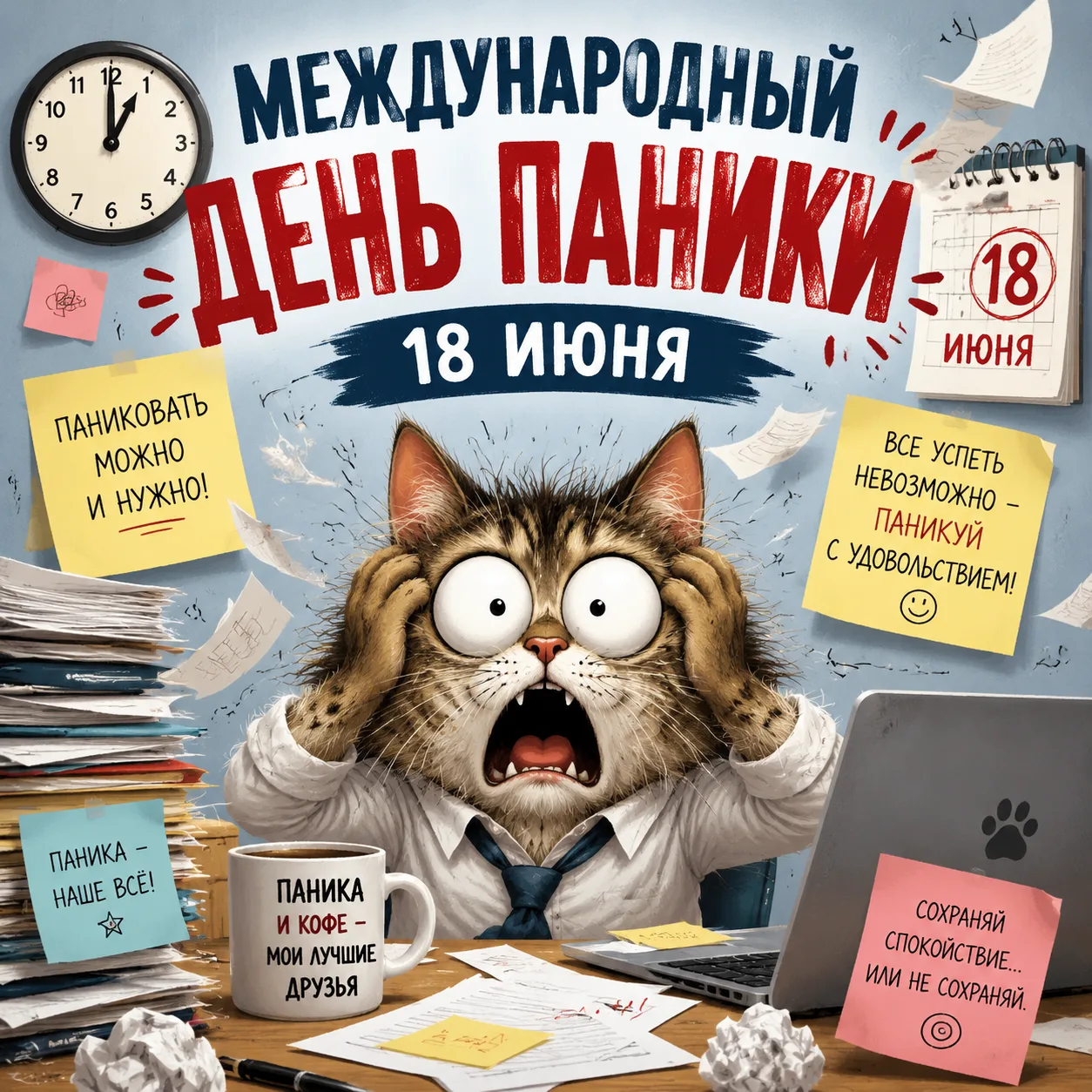 📌📌Международный день паники — 18 июня📌📌

18 июня  официально признан Международным днем паники! 