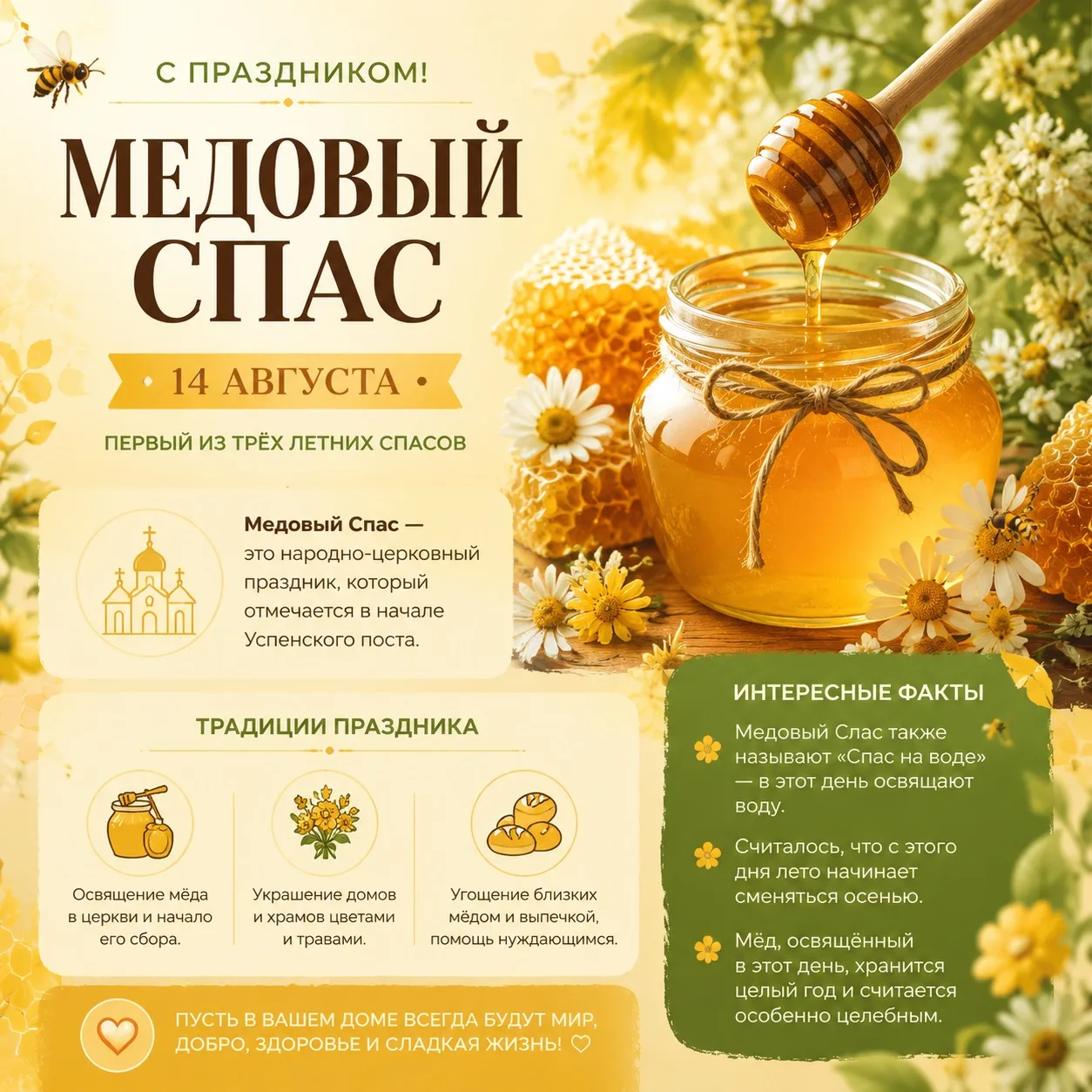 Медовый Спас ➖ встречаем первый из трех Спасов 🍯