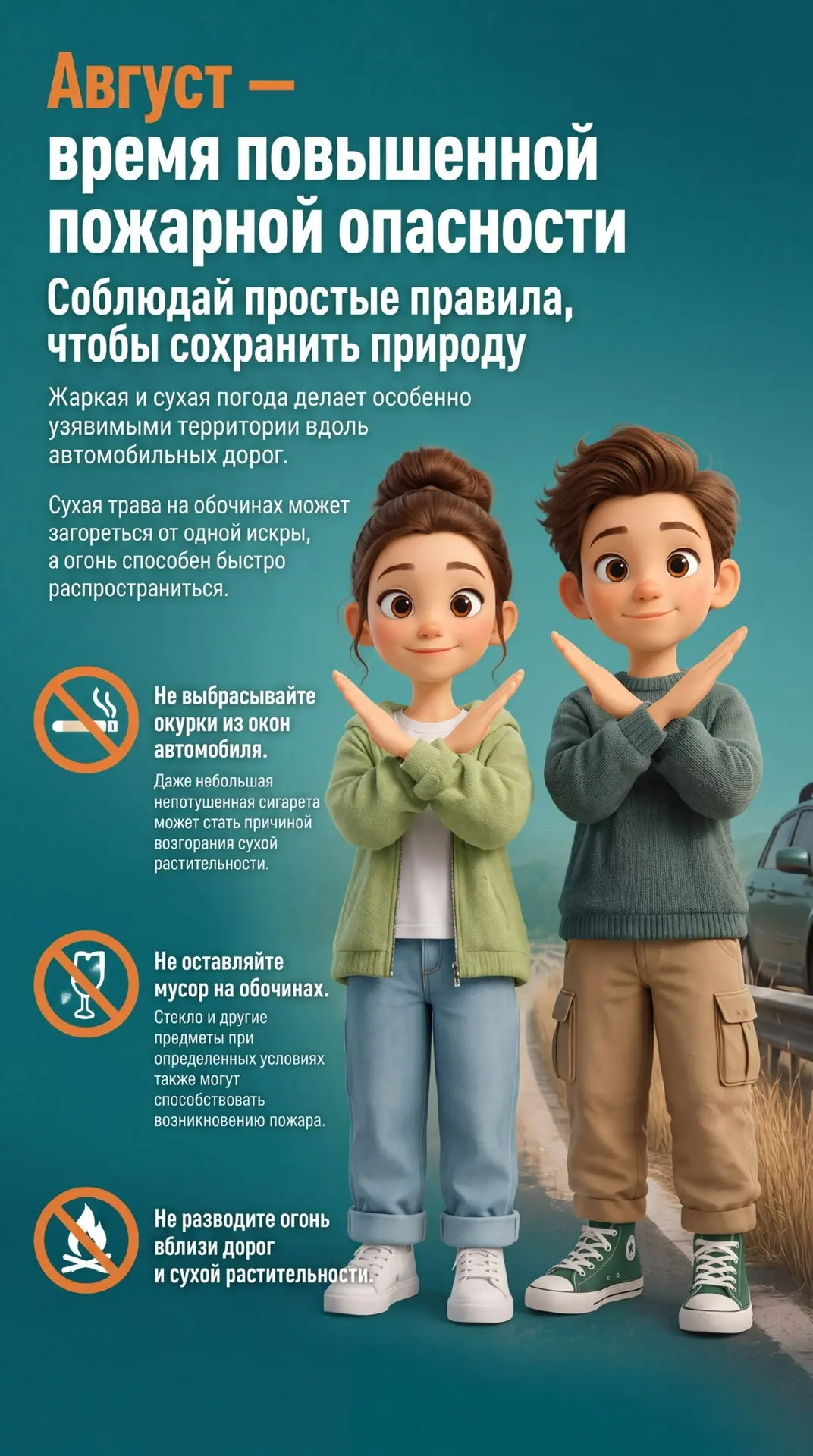 ❗️Август — время повышенной пожарной опасности
