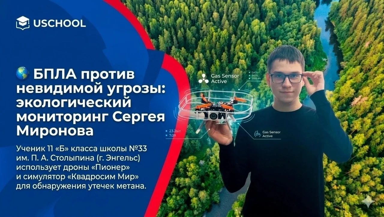 🌍 БПЛА против невидимой угрозы: как школьник из Энгельса меняет подход к экологическому мониторингу