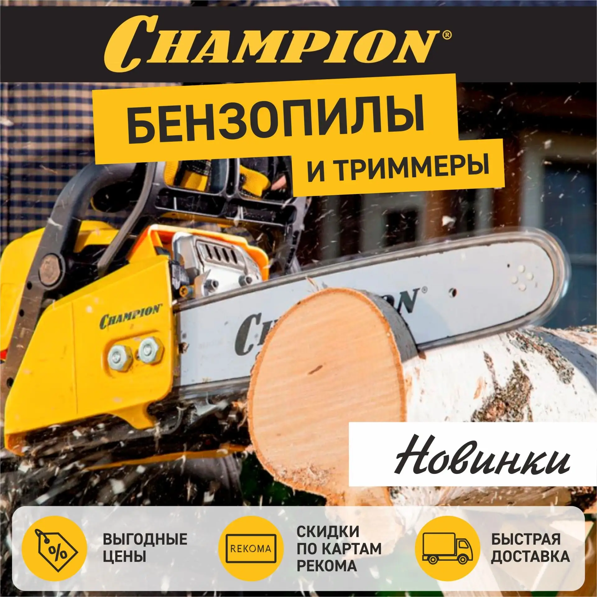 Мощный арсенал от CHAMPION - бензопилы, триммеры, расходники
Подробнее на нашем сайте rekoma.ru/~Mbl