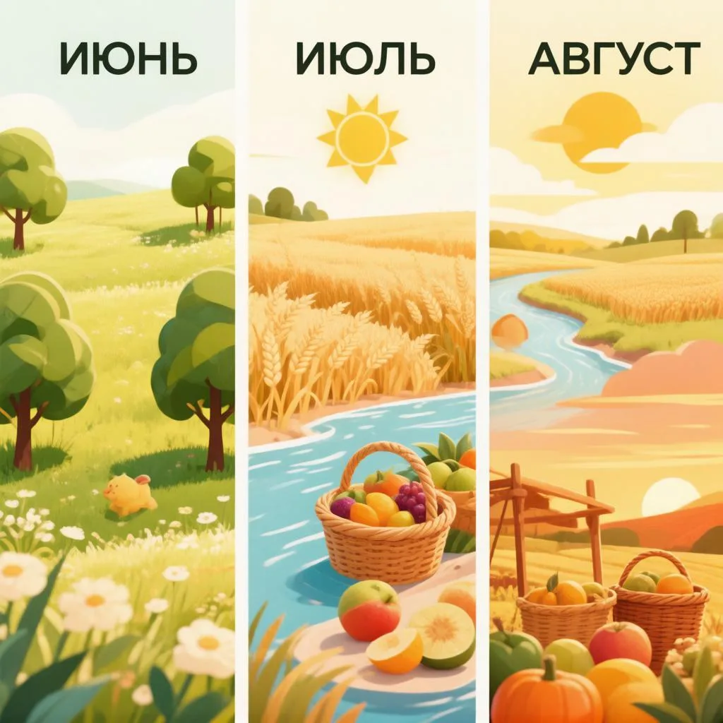 🎉 Лето — самое любимое время года! ☀️

В нём три неповторимых месяца — каждый со своим настроением 