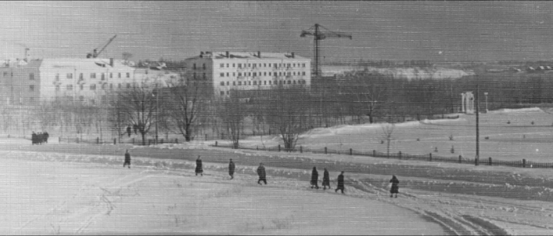 Город Ржев. Советская площадь. Фото зима 1962 года.