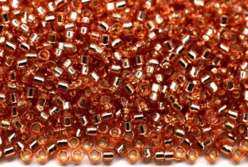 Японский бисер MIYUKI DELICA DB-11-2151 Duracoat Silver Lined Dyed Rose Copper