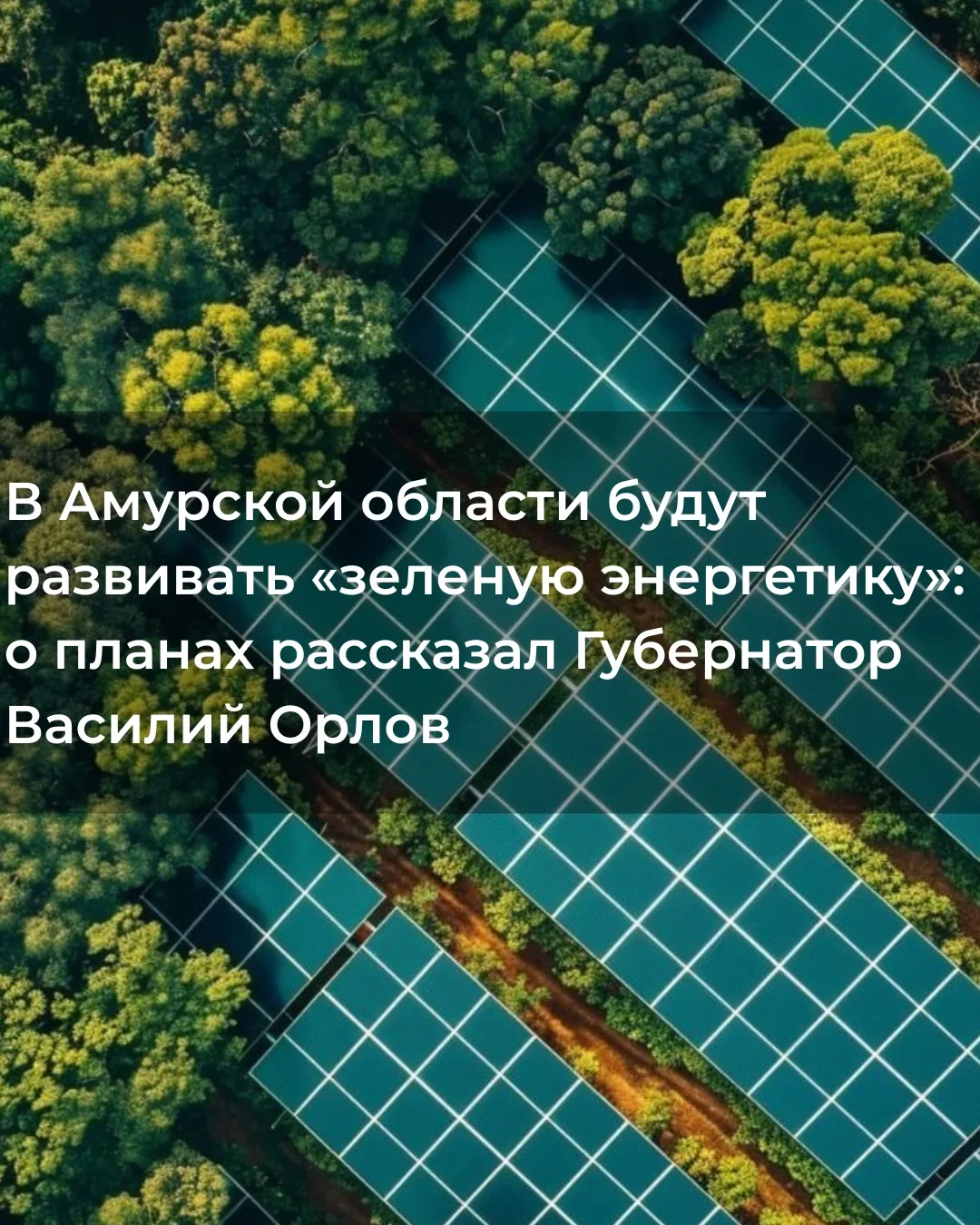 В Амурской области будут развивать «зеленую энергетику»: о планах рассказал Губернатор Василий Орлов