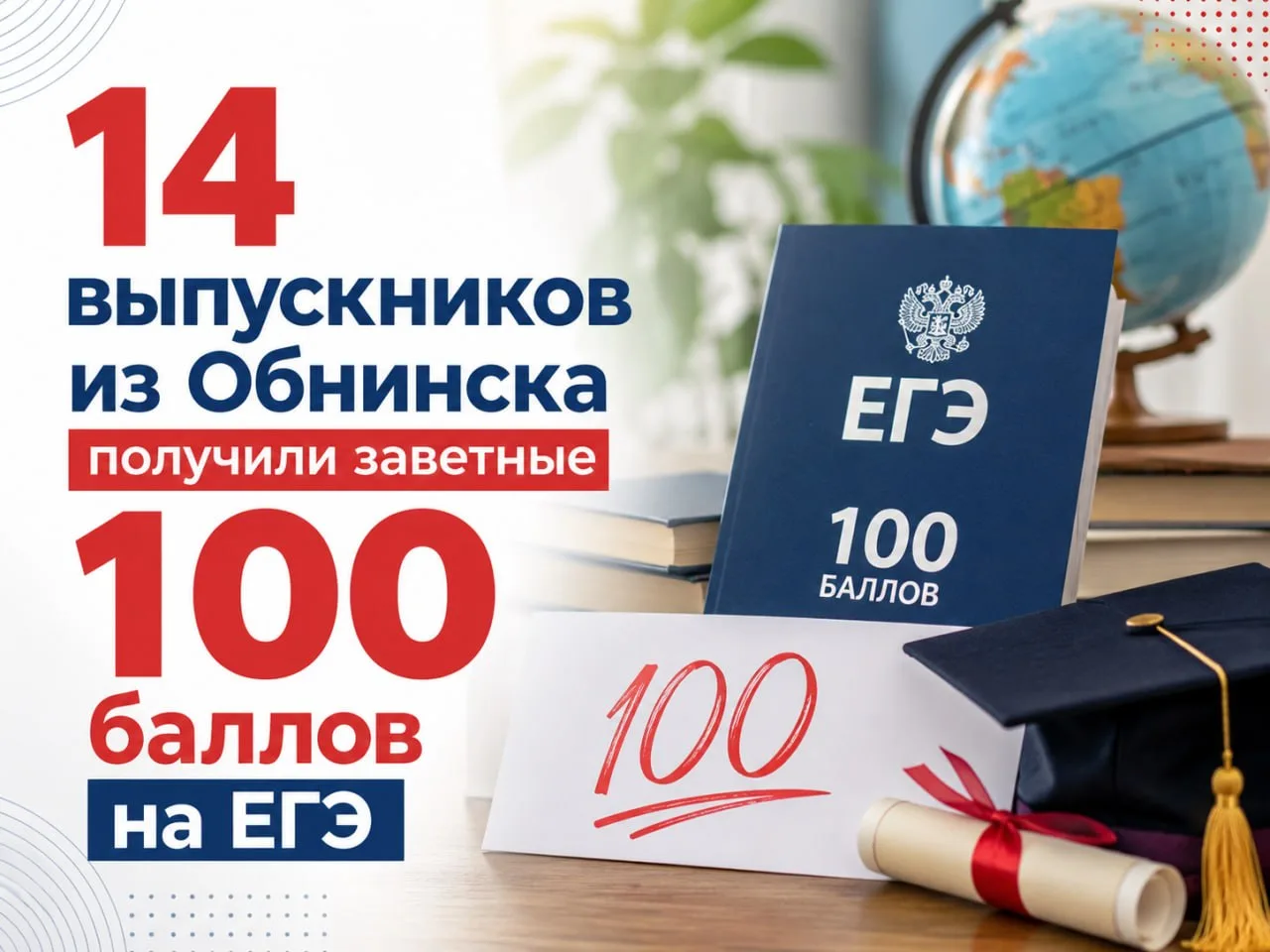 🎓 14 стобалльников — и это только начало: Обнинск повторяет прошлогодний рекорд

Высший балл на ЕГЭ