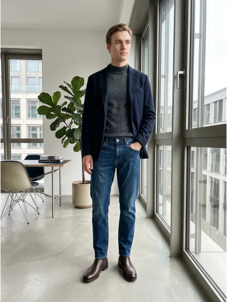 ⚡️ Джинсы TAPERED FIT с эффектом стирки, O'STIN