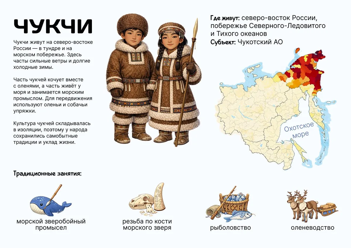 #Мозаика_России #Чукчи