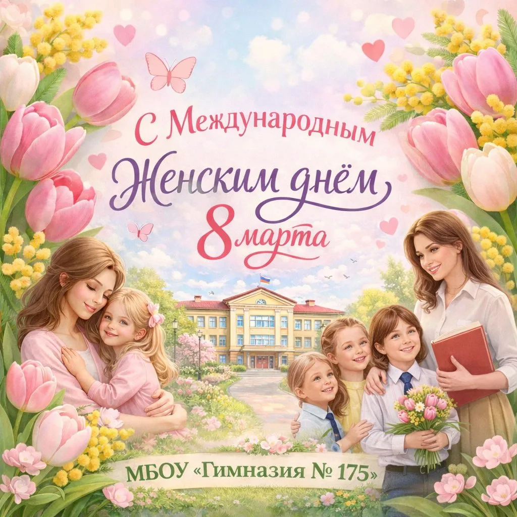 Дорогие наши замечательные женщины: мамы, учителя, ученицы! 🌷  С Международным женским днем 8 Марта!