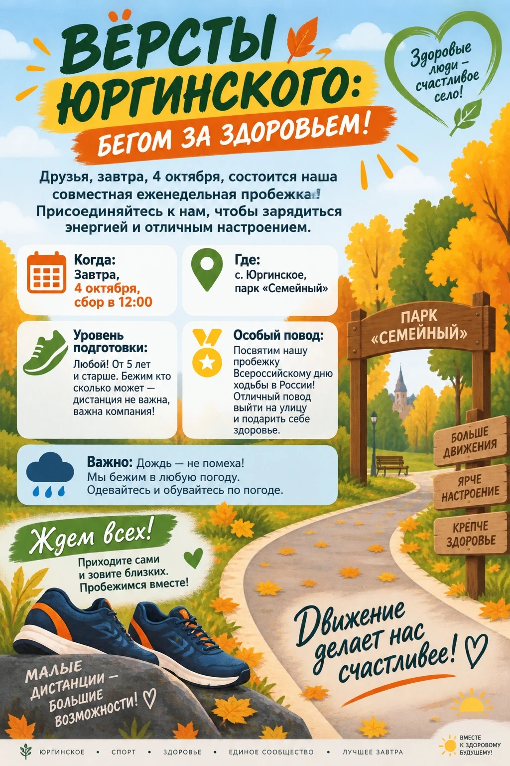 🏃‍♂️ ВЁРСТЫ ЮРГИНСКОГО: БЕГОМ ЗА ЗДОРОВЬЕМ! 🏃‍♀️