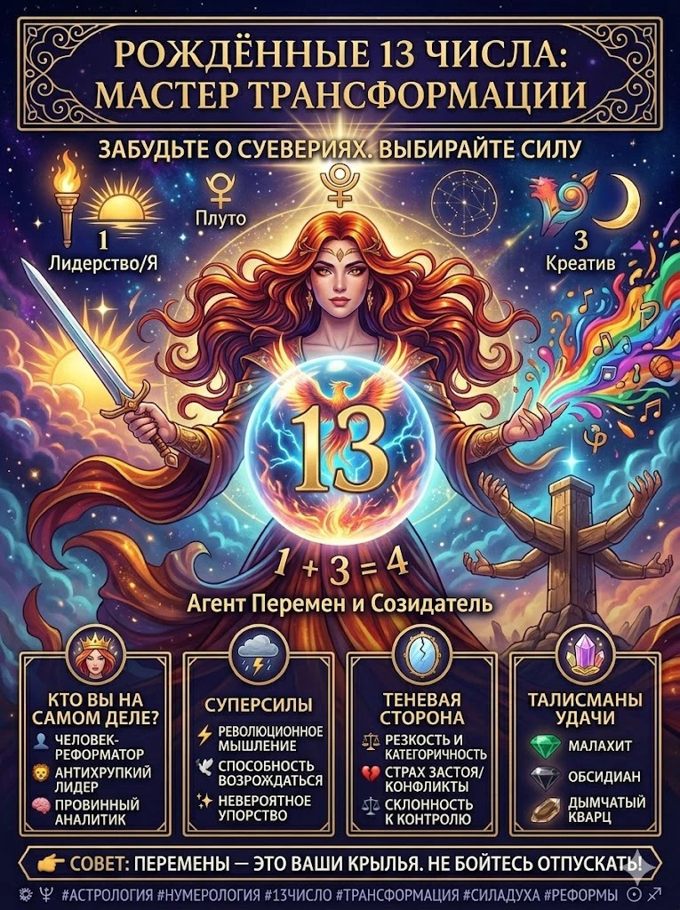 ⚡️ Мастер Трансформации: Магия числа 13