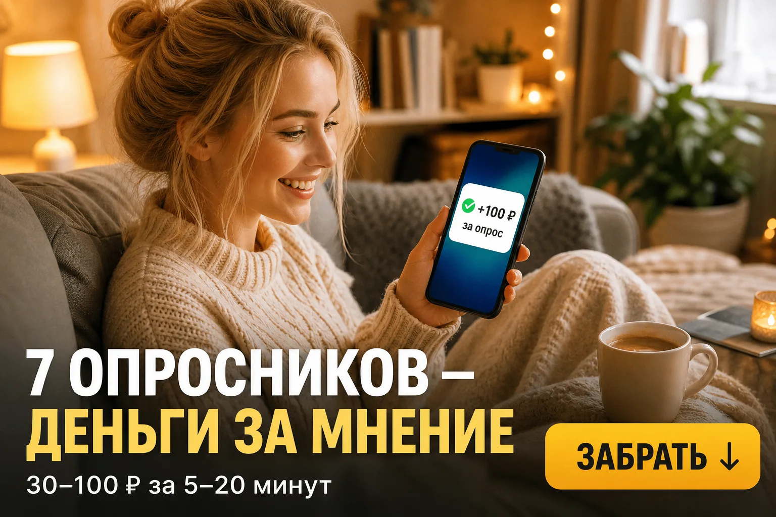 💡 30–100 ₽ за 5–20 минут твоего времени — это много или мало?

Бренды платят за твоё мнение. Просто