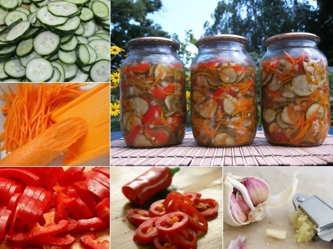 Салат "Корейская закуска из огурцов с морковью"
Очень пикантная и вкусная закуска для любителей блюд