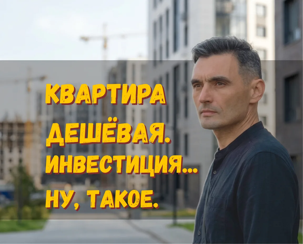 📉 Сегодня я понял, как легко перепутать дешёвую квартиру с хорошей инвестицией.