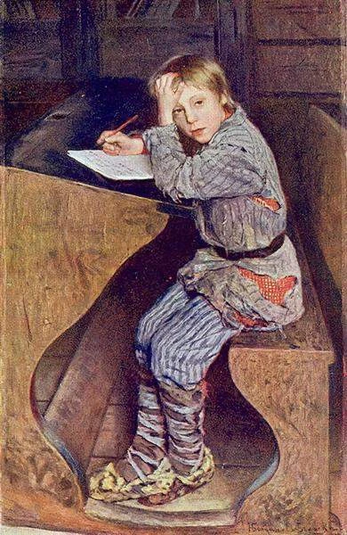 Сочинение, 1903, 123x78
Николай Богданов-Бельский (1868-1945)
ГРМ

Богданов-Бельский принадлежал к м