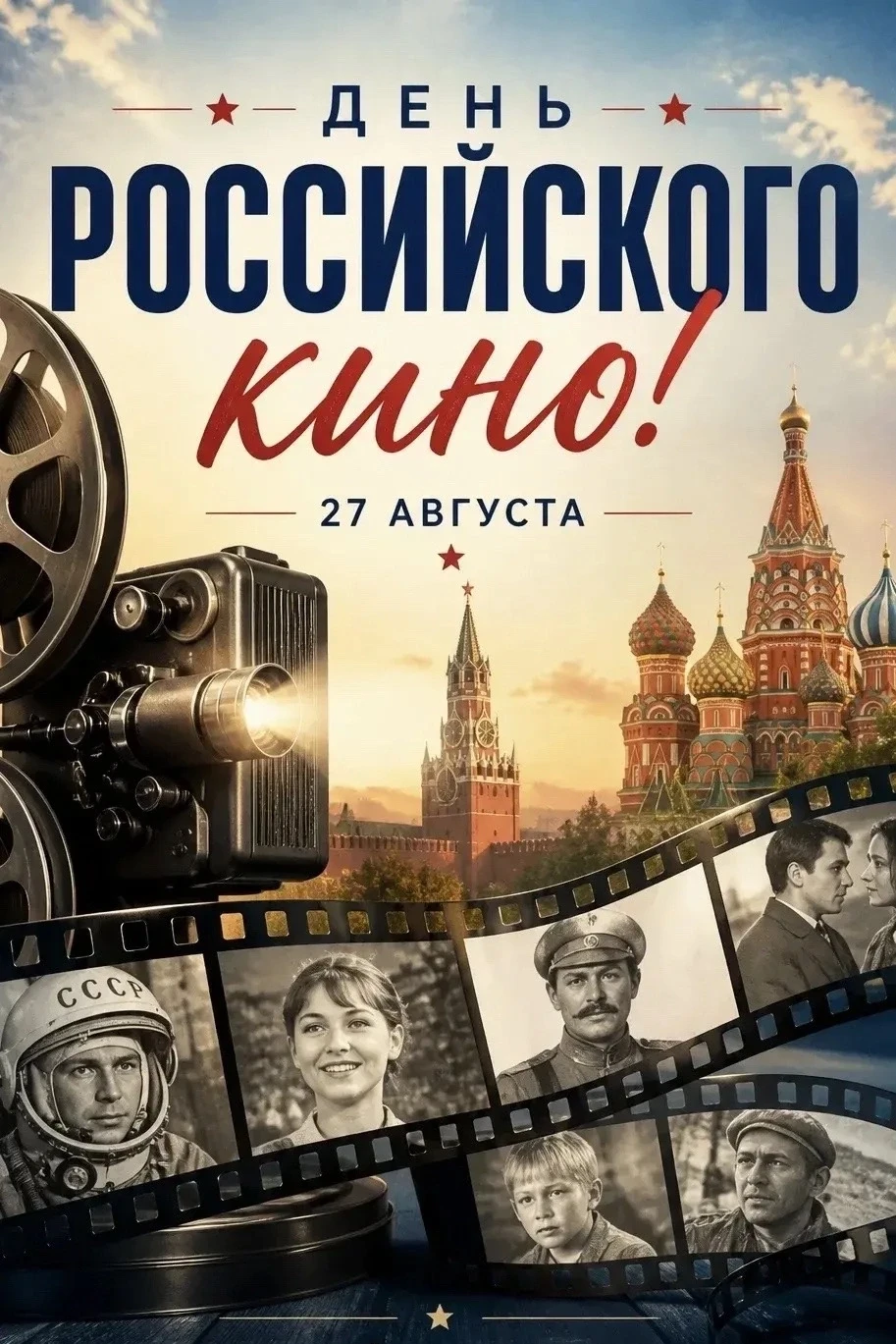 🎬 Ежегодно 27 августа в России отмечается День российского кино.