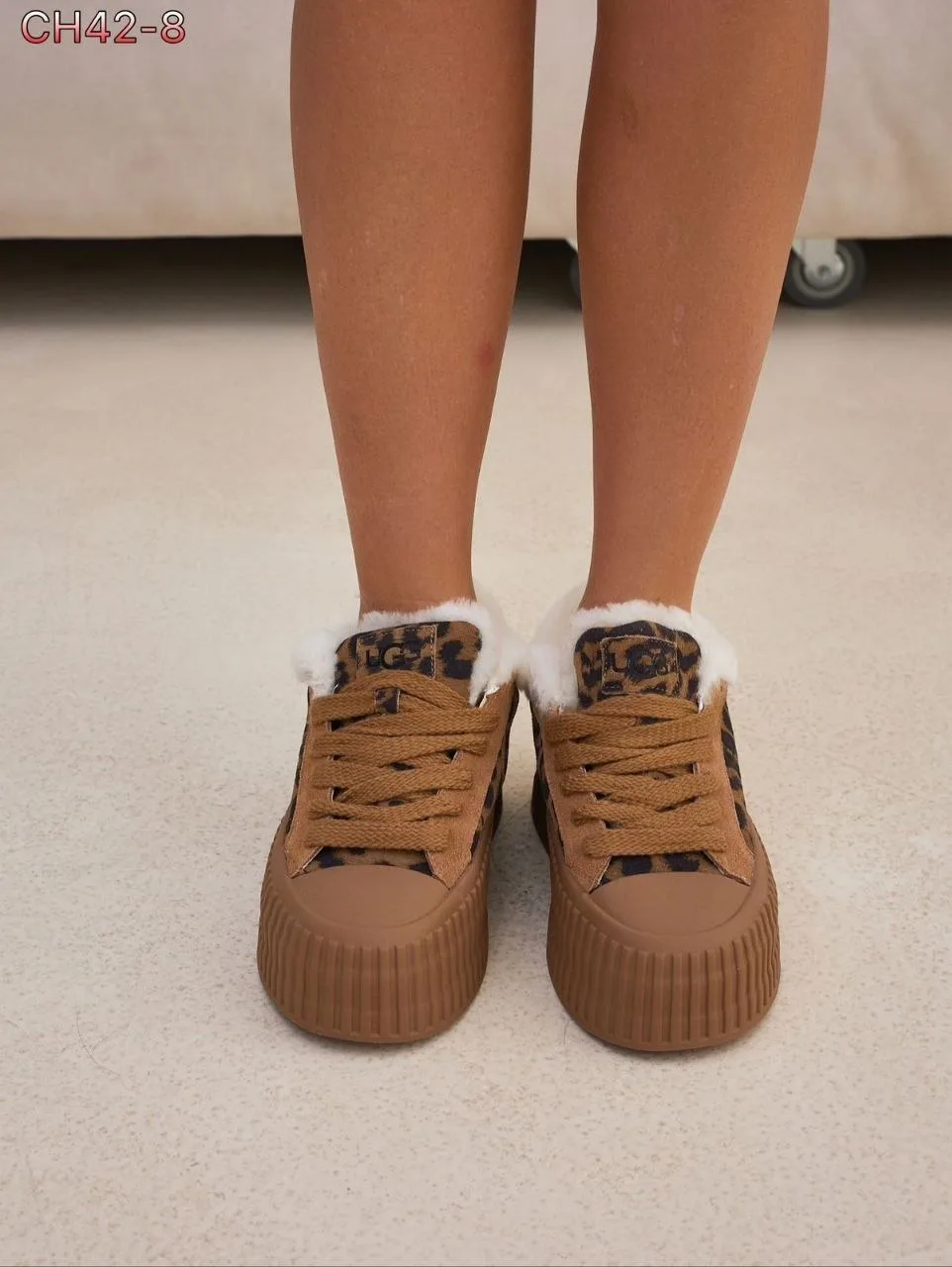 Ugg кеды из натуральной замши и меха