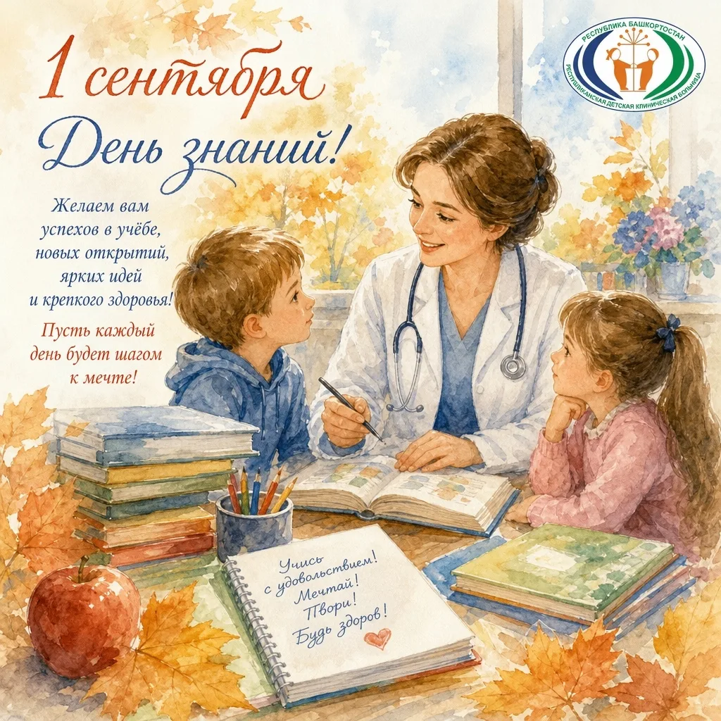 🗣Поздравление с Днём знаний от главного врача ГБУЗ РДКБ Людмилы Юрьевны Семавиной: