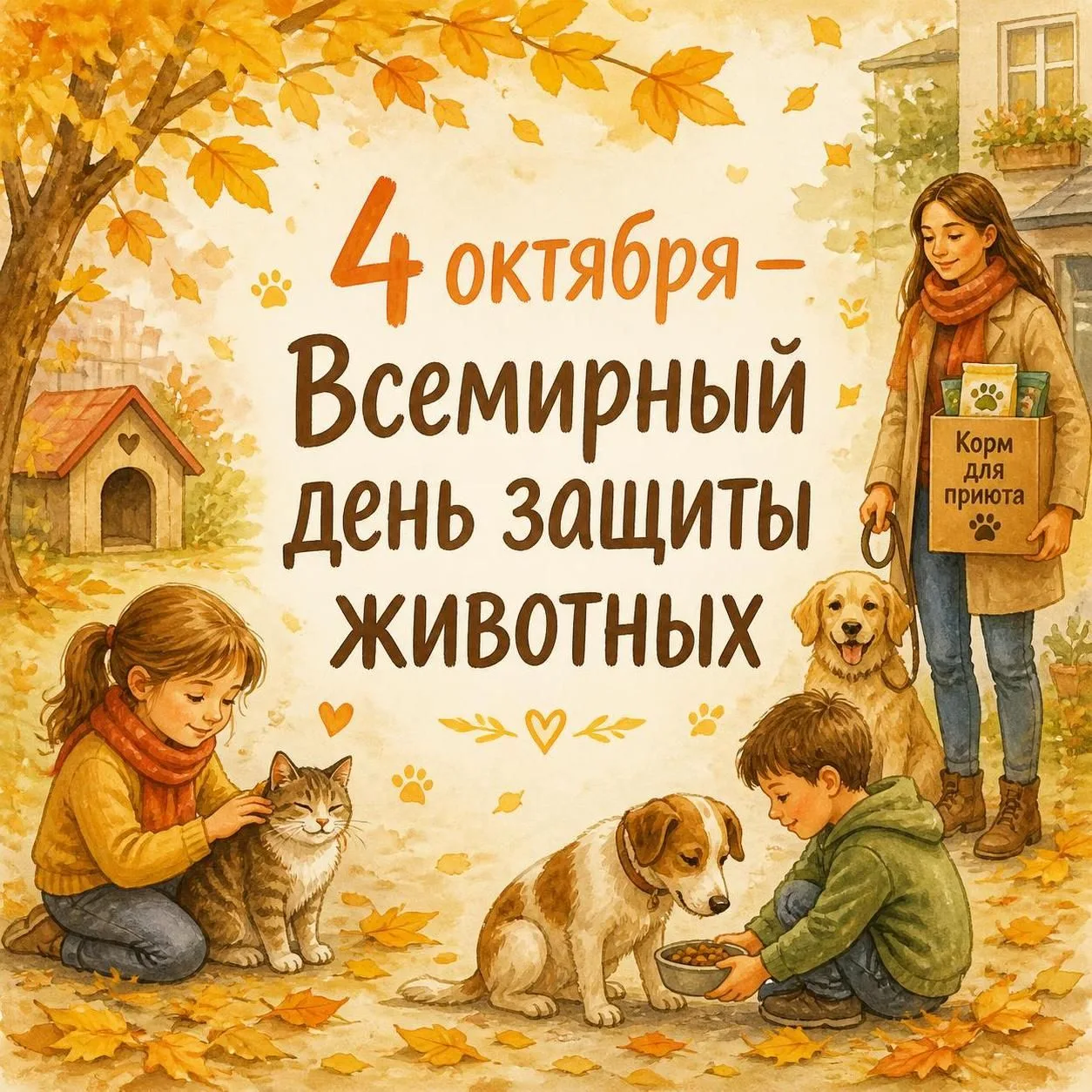 🐾 4 октября — Всемирный день защиты животных